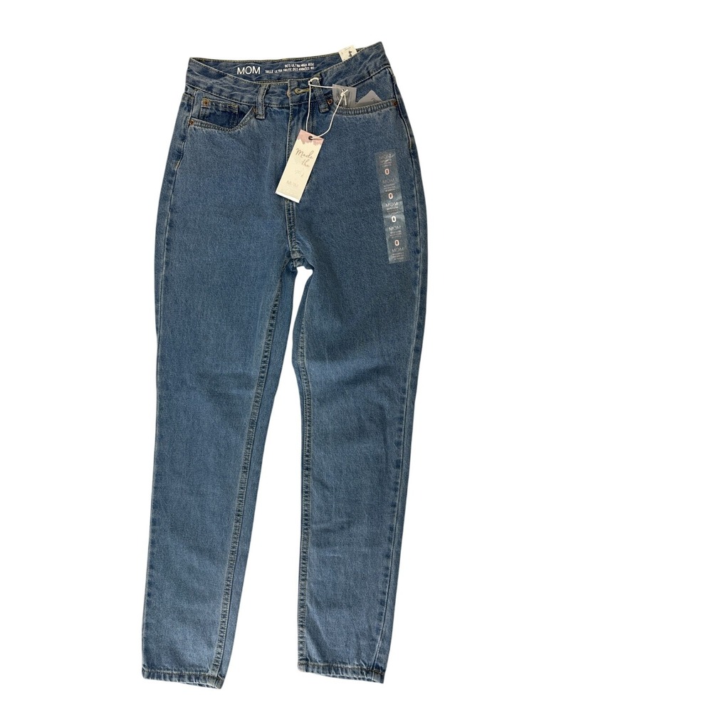 My Denim Co Mom Jeans 90s Ultra High Rise Medium Wash‎ Blue Size 0